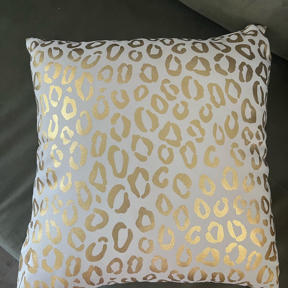 bebe Metallic Gold and Cream Accent Pillow